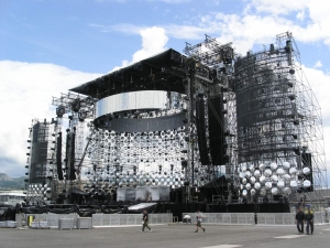 Vista della struttura completa del palco